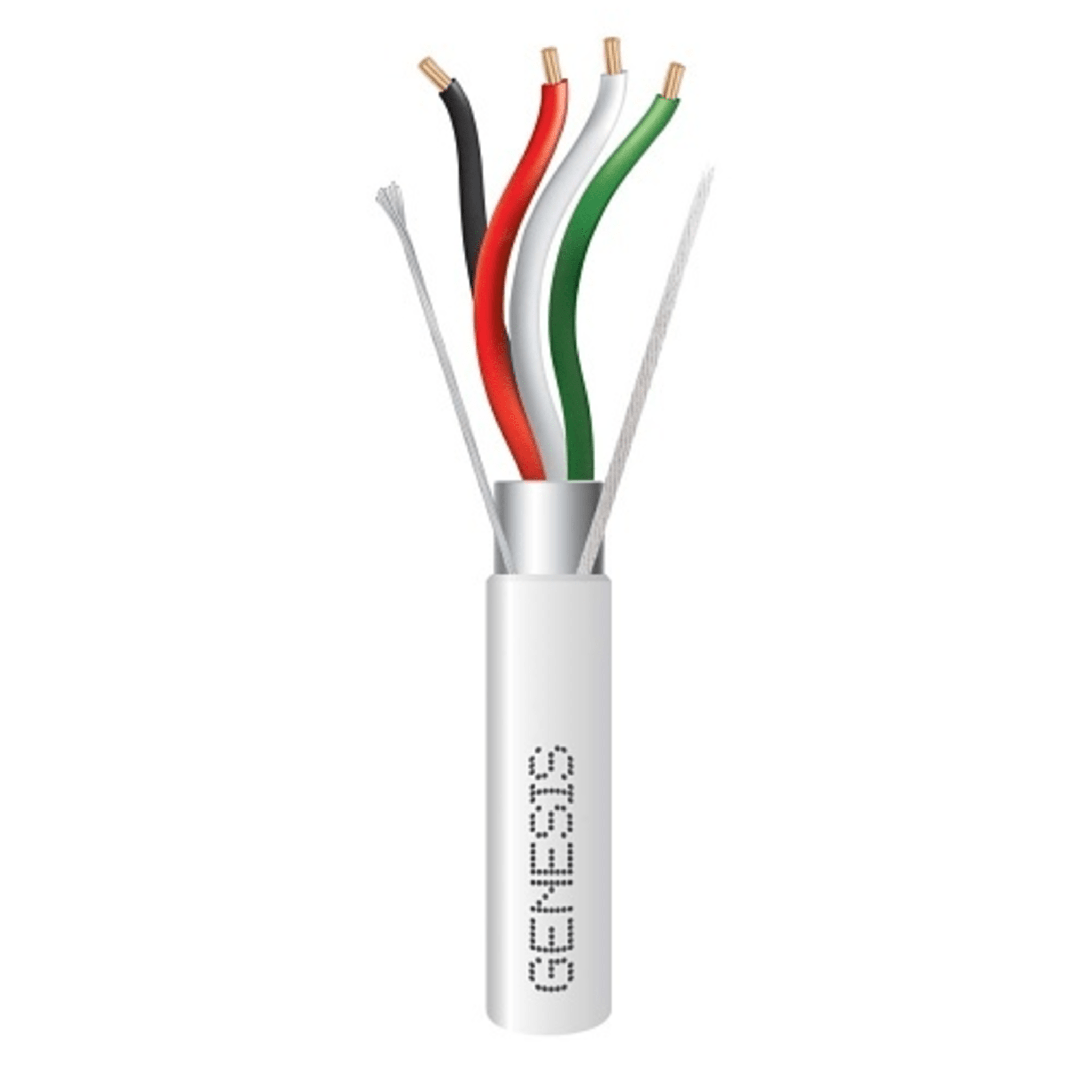 Bobina de 305 Metros (1000 Pies) / Cable 4 x 18 AWG / Color Blanco / Blindado / Riser / Aplicaciones de Audio Control de Acceso y Automatizacin