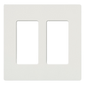 Placa de pared 2 espacios, para atenuador (dimmer), apagador ó control remoto inalámbrico LUTRON.