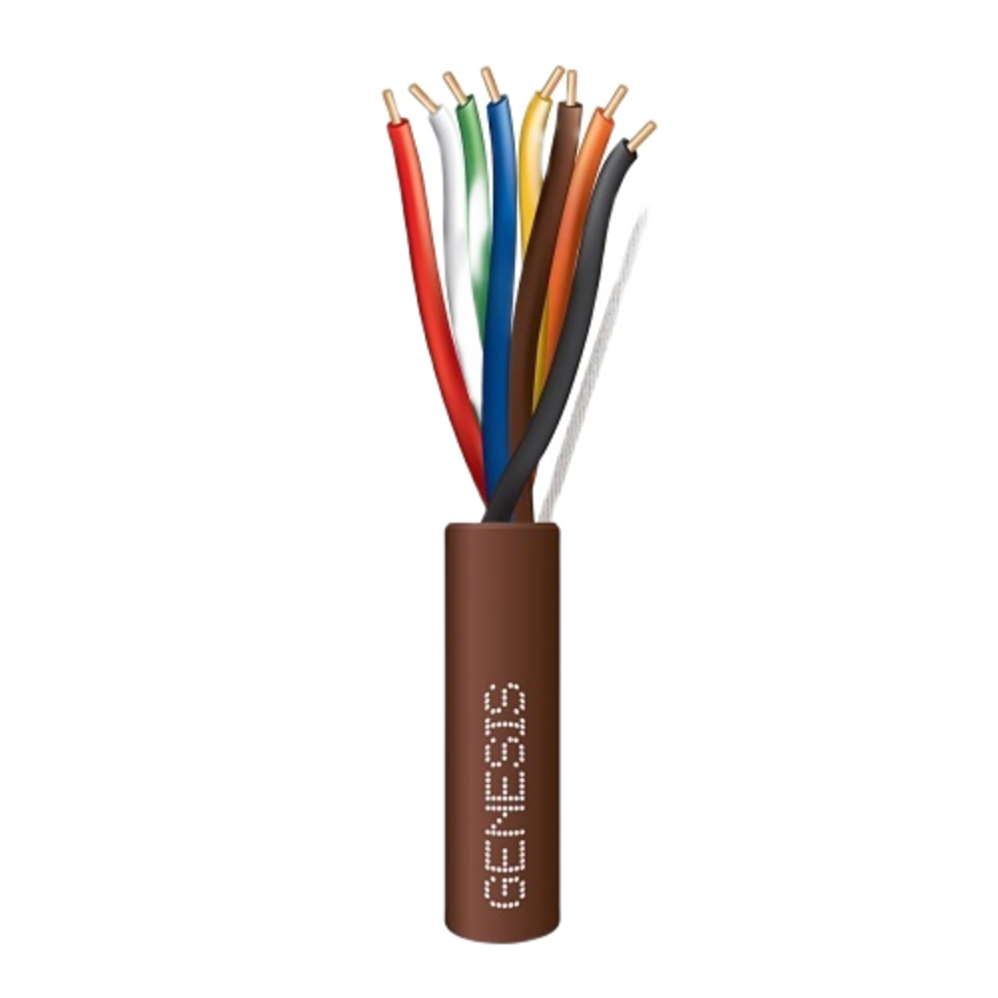 Bolsa de 38 Metros (124.67 Pies) / Alambre de Cobre / 8 x 20 AWG / Tipo CL2 / Para Interior / Color Caf / Para Aplicaciones de Alarmas de Intrusin y Automatizacin