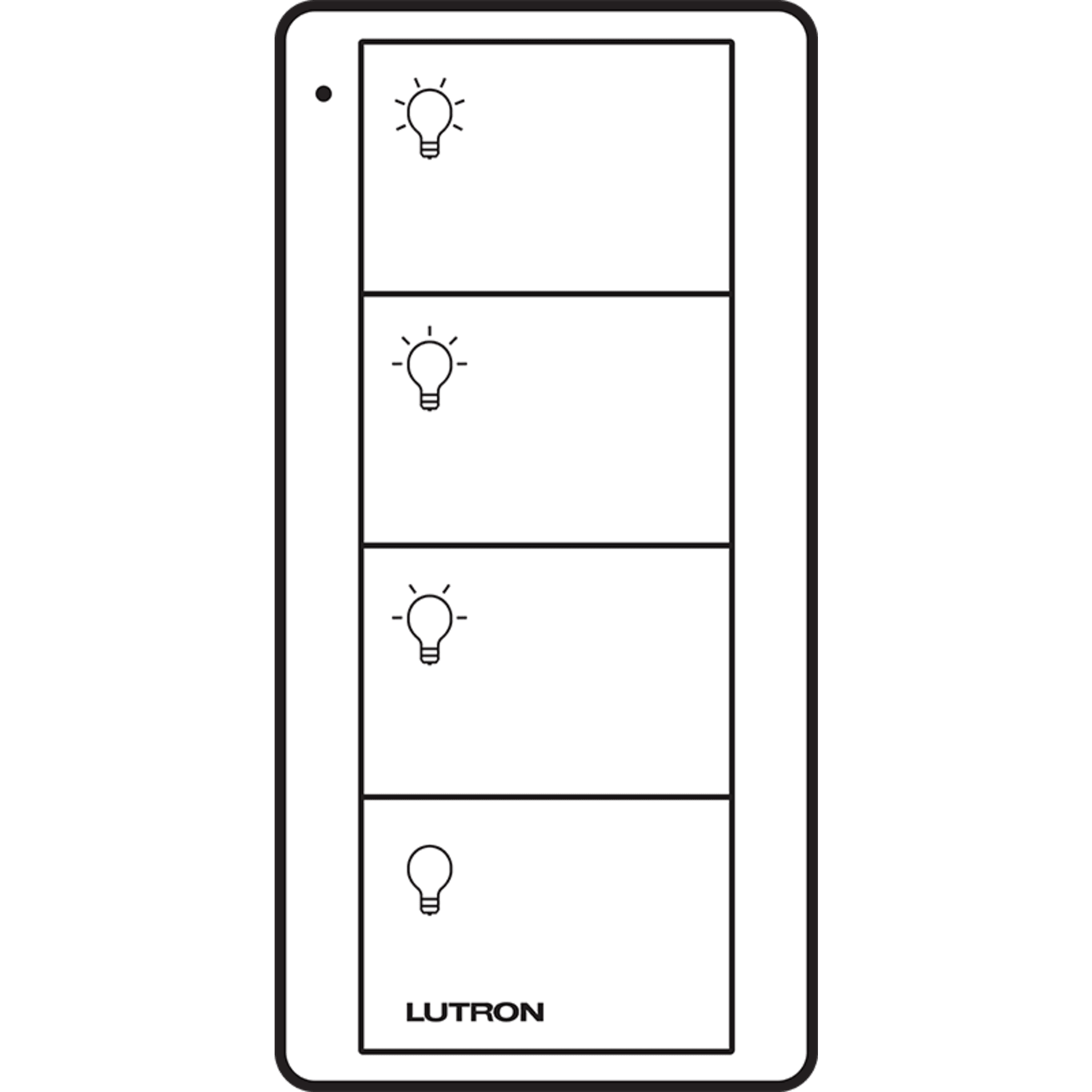 Control PICO 4 botones, 2 grupos, complemente con un atenuador o switch on/off