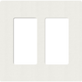 Placa de pared 2 espacios, para atenuador (dimmer), apagador ó control remoto inalámbrico LUTRON.