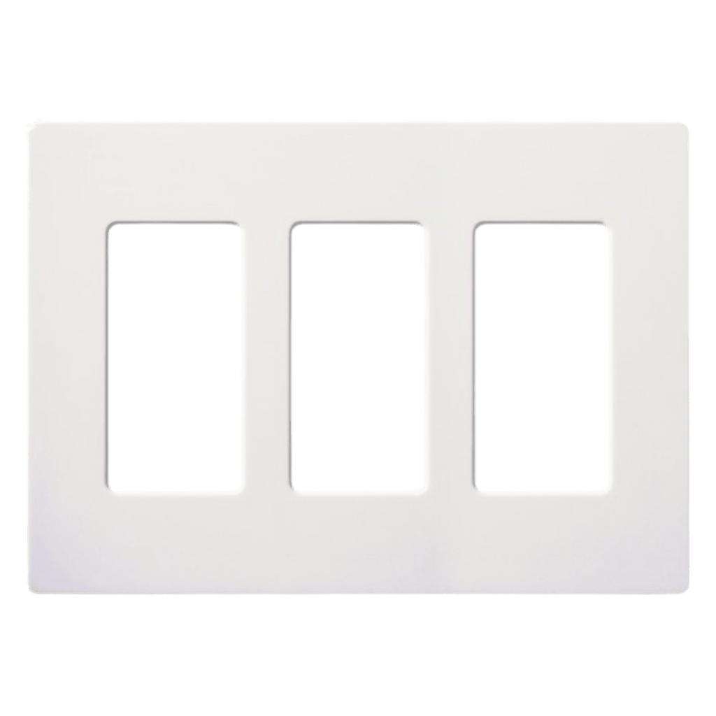 Tapa Color Blanco para interruptor o dimmer Lutron, 3 gang, limpio y moderno