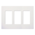 Tapa Color Blanco para interruptor o dimmer Lutron, 3 gang, limpio y moderno