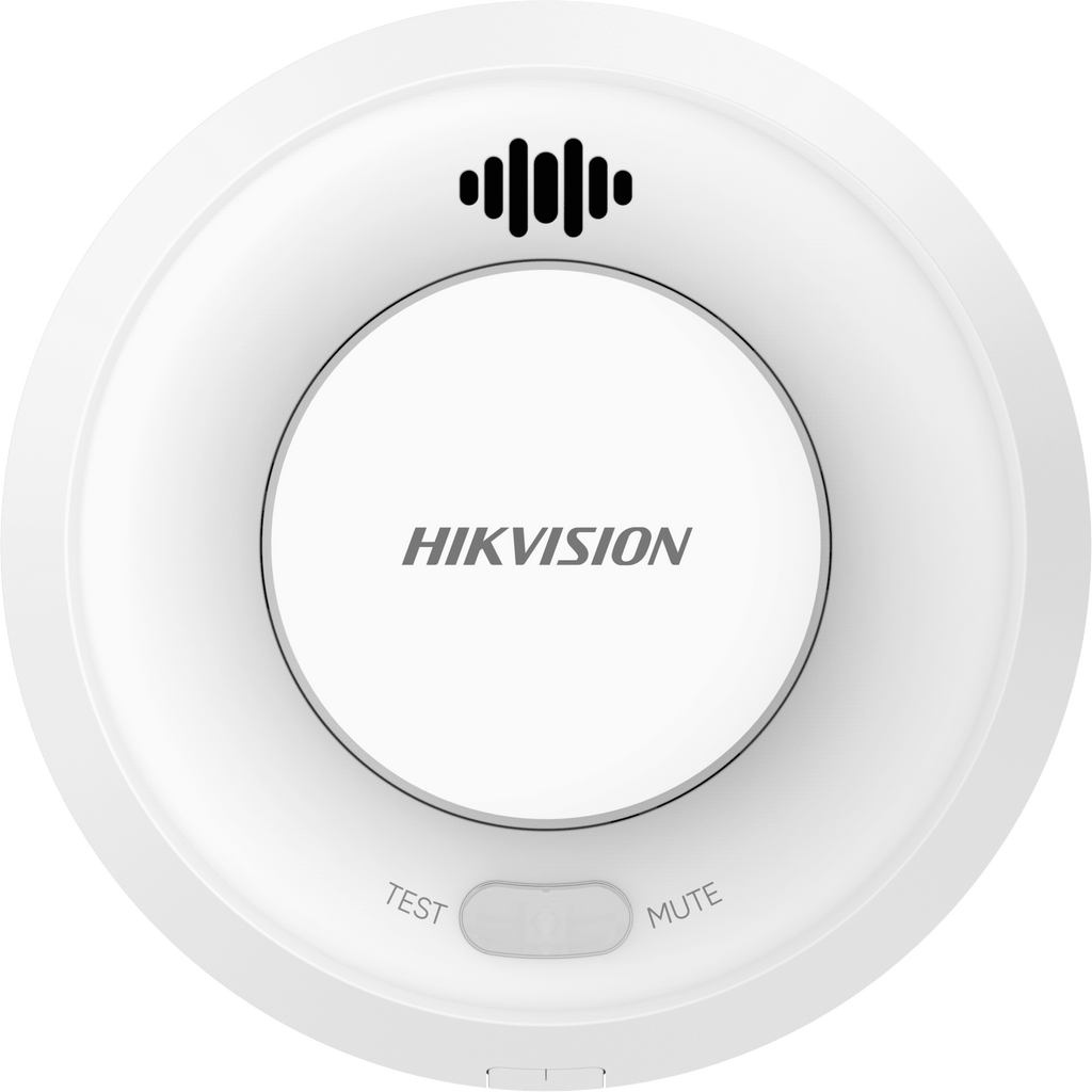 Detector de Humo Interlink con Funcion Hub / Doble Tecnología de Sensor de Luz / Alarma Auditiva 85dB / Batería de Litio 10 Años / Autoverificación / Compatible con Hik-Connect / Interconectable 30 Dispositivos