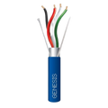 Bobina de 305 Metros (1000 Pies) de Cable 4 x 18 AWG / Plenum / BLINDADO / Tipo FPLP, CMP, CL3P / Color Azul / Para Aplicaciones en Sistemas de Seguridad, Audio, Control y otras Aplicaciones
