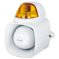 Sirena / Luz Estroboscópica Autónoma / Color Ambar  4 en 1 / IP65 / Uso Interior y Exterior / 12 Vcd / Múltiples Tipos de Notificación / Estroboscópica, de Sirena o de Audio /