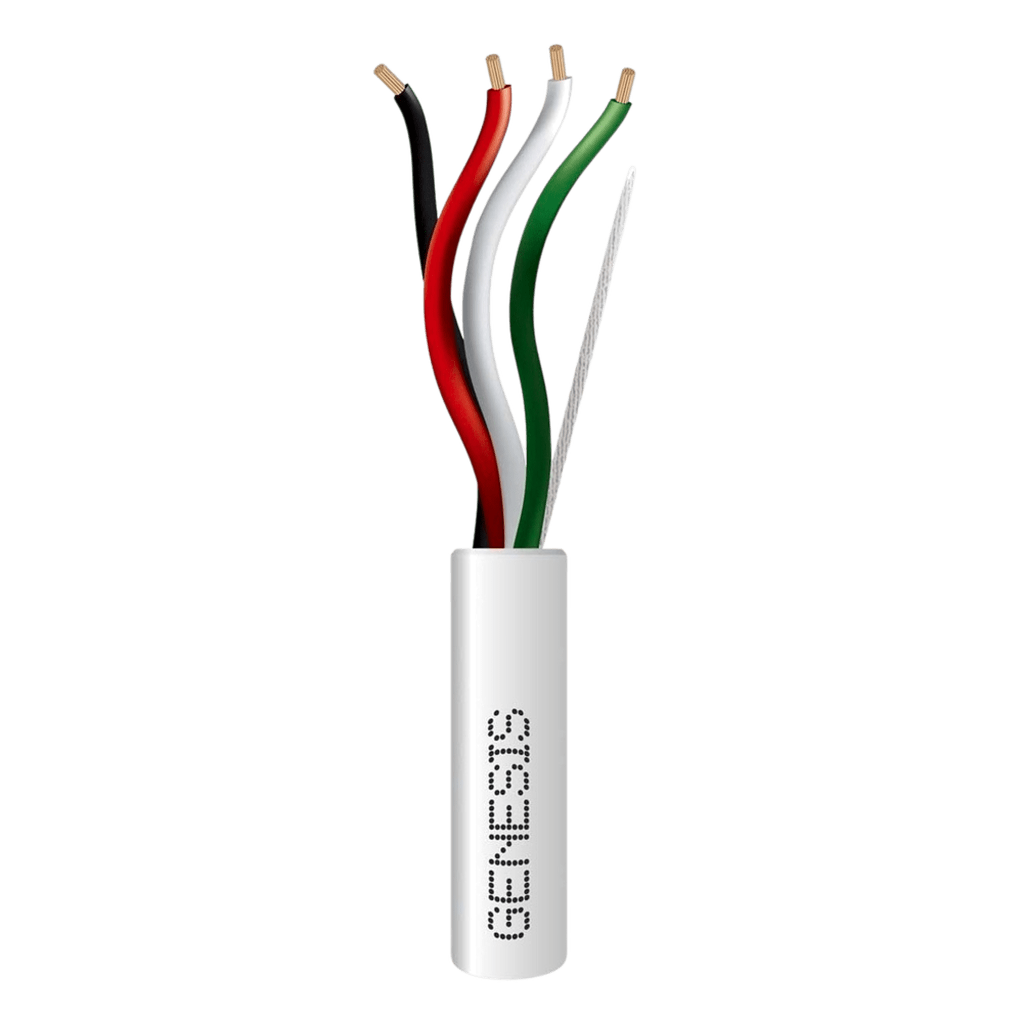 Bobina de 152 Metros (500 Pies) de Cable / 4 x 16 AWG / Cable Audacious / Riser / Libre de Oxgeno / Color Blanco / Aplicaciones de Alarmas de Intrusin y Automatizacin
